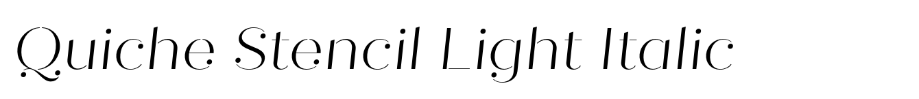 Quiche Stencil Light Italic
